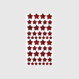 Red Stars - Prismatic Stickers