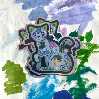 Tattoo Kitty - Holographic Sticker