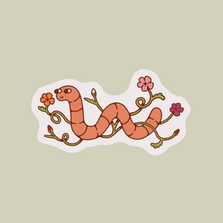 Lesbian Pride Worm - Vinyl Sticker