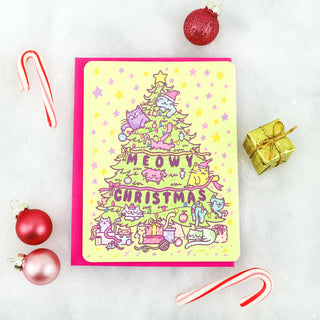 Meowy Christmas - Greeting Card