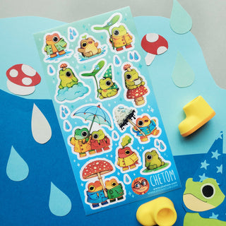 Toadally Fun Rainy Day - Sticker Sheet