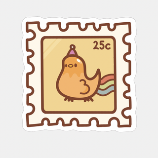 SSD Party Bird Stamp - Vinyl Sticker (Clear)