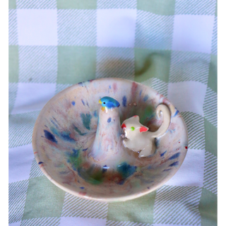 White Cat - Ring Dish