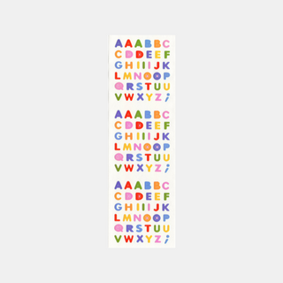 Mini Alphabet (Rainbow) - Pearly Stickers