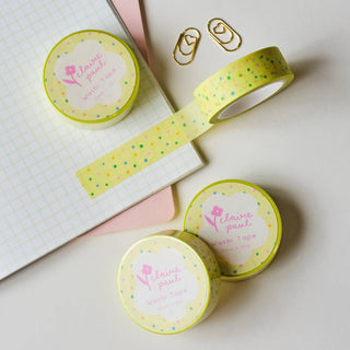 Yellow Polka Dots - Washi Tape