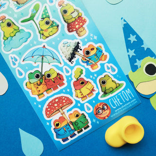 Toadally Fun Rainy Day - Sticker Sheet