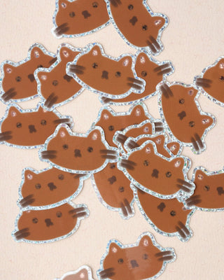 Brown Cat - Vinyl Sticker (Holographic)