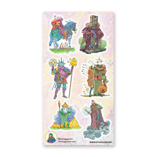 Fantasy Knights - Sticker Sheet
