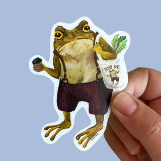 Grumpy Toad - Vinyl Sticker