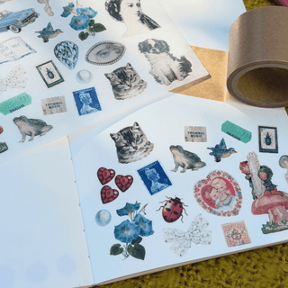 Kitschy Vintage - Sticker Sheet (Washi Sticker Paper)