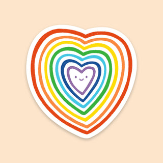 Rainbow Heart - Vinyl Sticker
