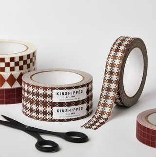 Brown Flower Tile - Paper Masking Tape