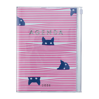 Weekly 2026 Planner - A5 Cats: Pink