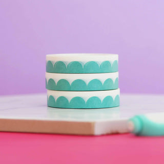 Turquoise Scallop Washi Tape