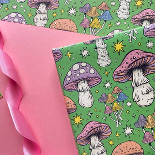 Green Pastel Mushroom - Wrapping Paper