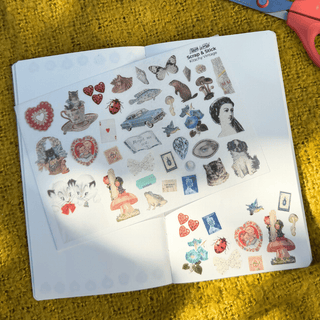 Kitschy Vintage - Sticker Sheet (Washi Sticker Paper)