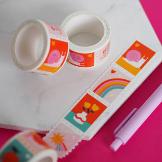 Cute Vibrant Postage - Washi Tape