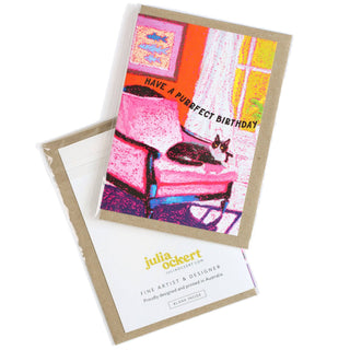 Purrfect Birthday - Greeting Card