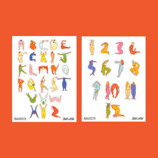 Alienmoth Nudie Letters & Numbers Sticker Sheet Set-Stash World