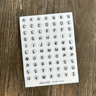 Alphabet Beads - Sticker Sheet-Sticker Sheets-Stash World