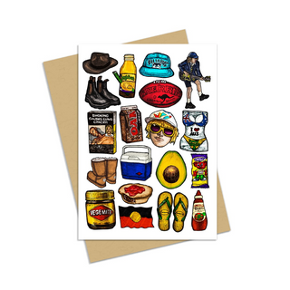 Aussie Icons - Greeting Card