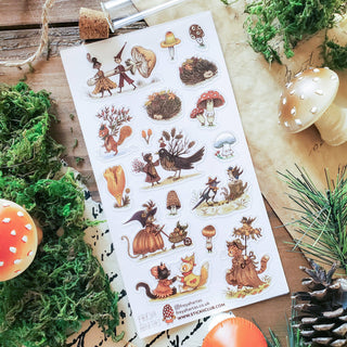 Autumn Woodland Whimsy - Sticker Sheet-Sticker Sheets-Stash World