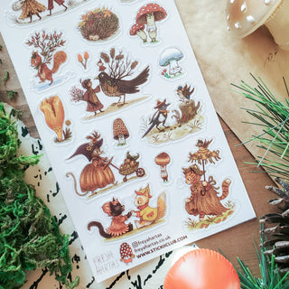 Autumn Woodland Whimsy - Sticker Sheet-Sticker Sheets-Stash World