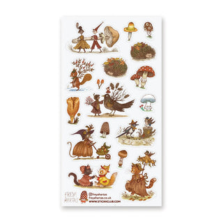 Autumn Woodland Whimsy - Sticker Sheet-Sticker Sheets-Stash World