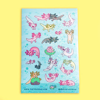 Axolotl - Vinyl Sticker Sheet-Sticker Sheets-Stash World