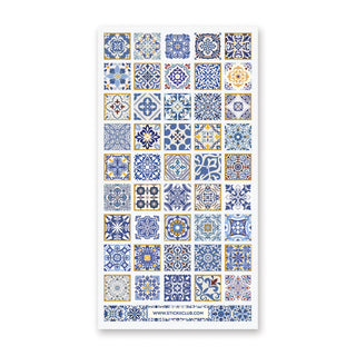 Azure Whimsy Tiles - Sticker Sheet-Sticker Sheets-Stash World