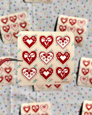 Hearts on Hearts - Vinyl Sticker