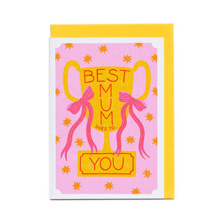 Best Mum - Greeting Card (Risograph)-Greeting Cards-Stash World
