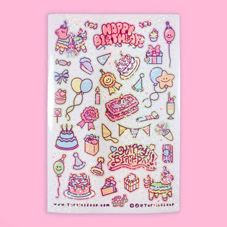 Birthday Celebrations - Vinyl Sticker Sheet-Sticker Sheets-Stash World