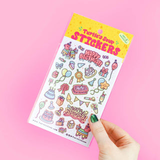Birthday Celebrations - Vinyl Sticker Sheet-Sticker Sheets-Stash World