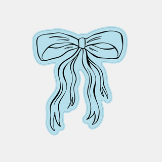 Blue Bow - Vinyl Sticker-Vinyl Stickers-Stash World