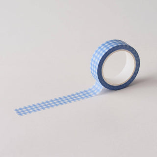 Blue Gingham - Washi Tape-Washi Tapes-Stash World