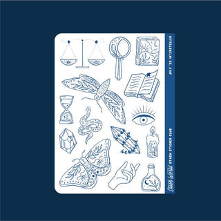 Blue Interstellar Deco Sticker Sheet - Stash Sticker Club-Stash World