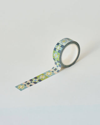Blue Patchwork Star - Washi Tape-Washi Tapes-Stash World