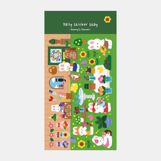 Bunny’s Flower - Sticker Sheet-Sticker Sheets-Stash World