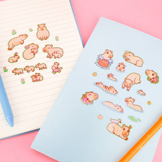 Capy Time - Vinyl Sticker Sheet-Sticker Sheets-Stash World