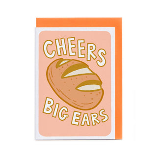 Cheers Big Ears - Greeting Card (Risograph)-Greeting Cards-Stash World