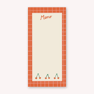 Cherry Memo - Magnetic Notepad-Notepads-Stash World