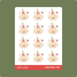 Christmas Pup - Sticker Sheet-Stash World