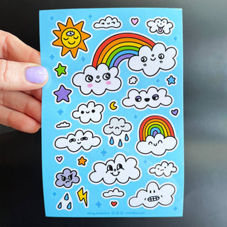 Cloudy Daze - Sticker Sheet-Sticker Sheets-Stash World