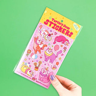 Clown Cats - Vinyl Sticker Sheet-Sticker Sheets-Stash World