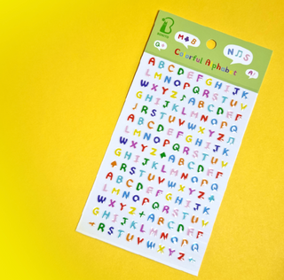 Colourful Alphabet - Sticker Sheet (3D puffy)-Sticker Sheets-Stash World