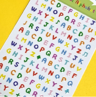 Colourful Alphabet - Sticker Sheet (3D puffy)-Sticker Sheets-Stash World
