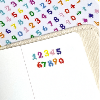 Colourful Numbers - Sticker Sheet (3D puffy)-Sticker Sheets-Stash World