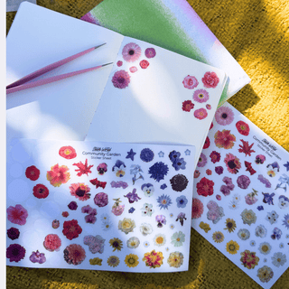 Community Garden - Large Sticker Sheet (Clear Matte)-Sticker Sheets-Stash World