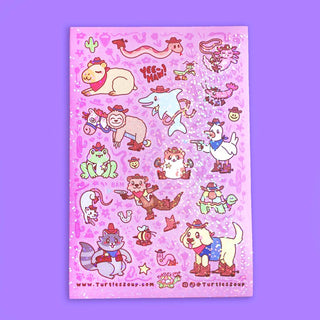Cowboy Critters - Vinyl Sticker Sheet-Sticker Sheets-Stash World